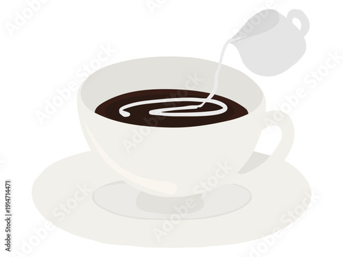 コーヒー ミルク 主線なし