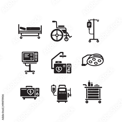 Medical icons collection for healthcare and hospital
