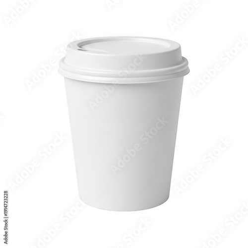 Wallpaper Mural A white plastic cup with a lid sitting on a white background isolated on transparent background Torontodigital.ca