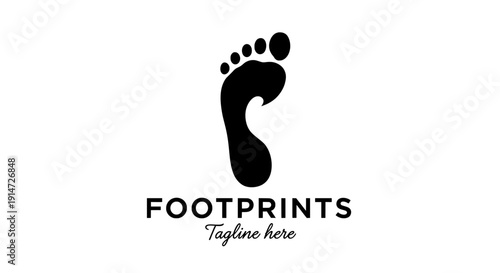 Footprint logo icon for brand identity design