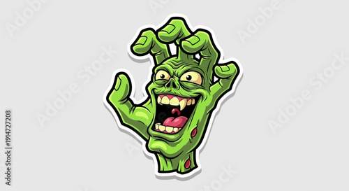 Cartoon Green Monster Character.