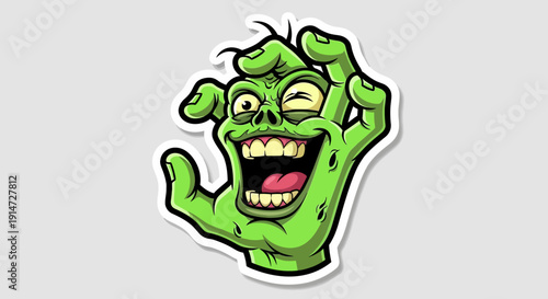 Cartoon Green Slime Character.