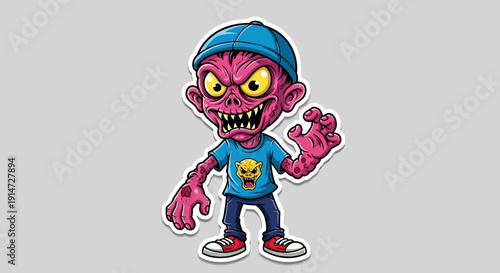 Cartoon Monster Character Design.