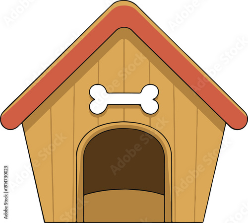 doghouse shelter graphic for pet care signage and labels printable svg