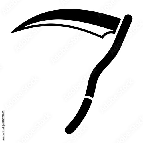 Scythe Icon Simple Shape Vector