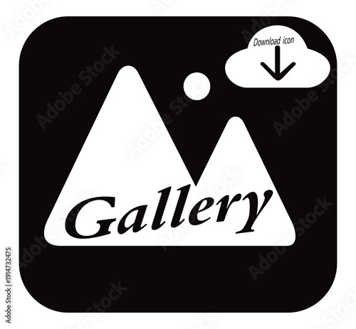 Gallery icon, simple gallery line icon gallery symbol. design for website or mobile app. Vector illustration.