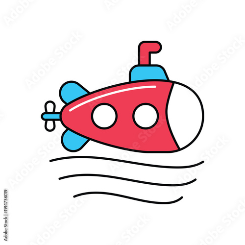 Underwater Craft icon clean and modern vector illustration