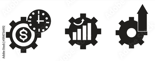 Functional Excellence web banner concept vector illustration for business with icons of Operational Goals, Clarity, Efficiency Goals, Performance Focus, and Productivity Results, Management Services, 