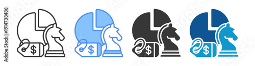 Pricing Icon Set Multiple Style Collection