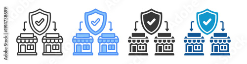 Market Icon Set Multiple Style Collection