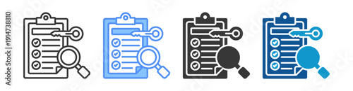 Evaluation Icon Set Multiple Style Collection