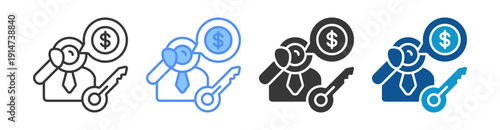 Business Opportunity Icon Set Multiple Style Collection