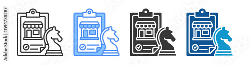 Development Plan Icon Set Multiple Style Collection