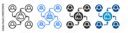 Customer Icon Set Multiple Style Collection