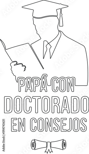 Papá con doctorado en consejos diseño creativo para día del padre