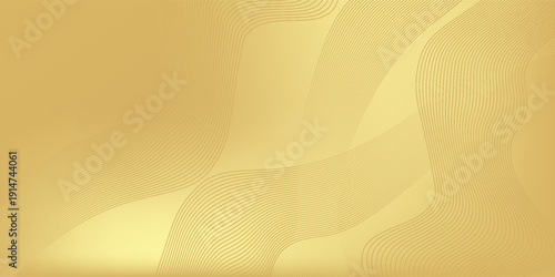 Contemporary technology cover design set. Luxury gold background line pattern (guilloche curves). Premium golden vector tech backdrop for business template, digital certificate