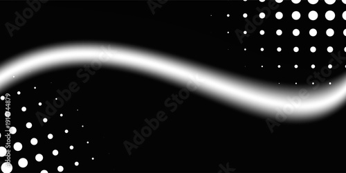 Line silver foil background with metal mirror texture. Chrome gradient wave dot art