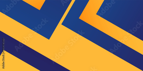 Modern Abstract blue yellow banner geometric shapes background. wallpaper, pattern simple