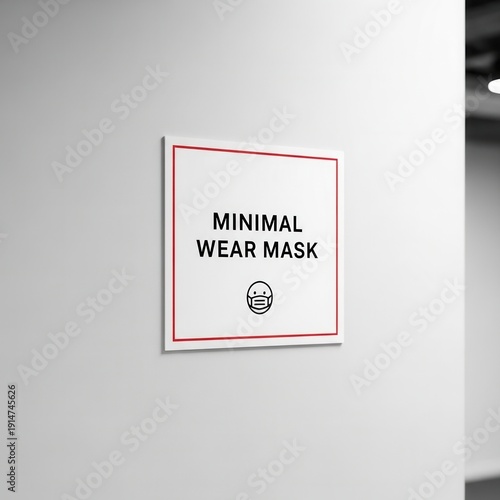 Essential Signage Advising Mask Use: Minimalist Design for Health and Safety Guidance