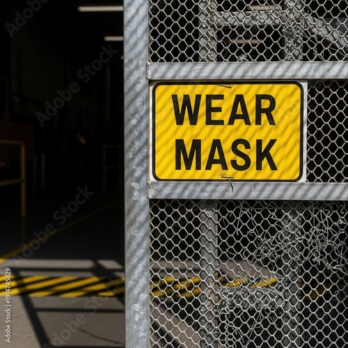 Essential Signage Advising Mask Use For Safety and Protection in Industrial Environments