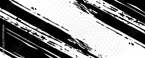 Tire tracks black and white background, vector illustration.