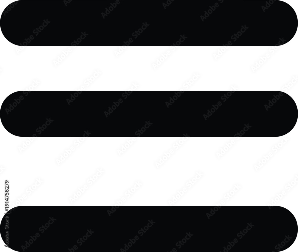 Obraz premium three black lines on white background