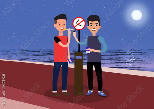 List Of Bad Habits Vector Image  
