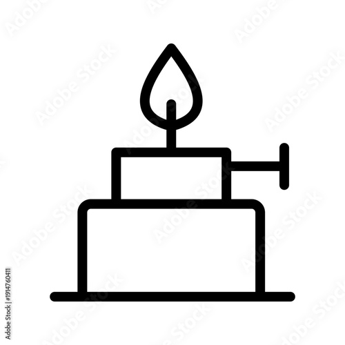 Sleek Lighter icon set for fire, camping, and portable ignition tool design