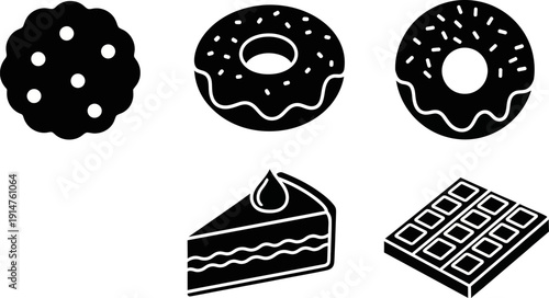 Assorted Sweet Treats and Desserts Icons.