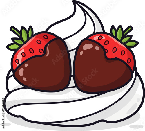 Chocolate Covered Strawberries on a White Plate.