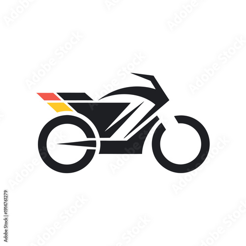 Modern Motorcycle Logo Design For Biker, Racing & Automotive Brand Identity Vector