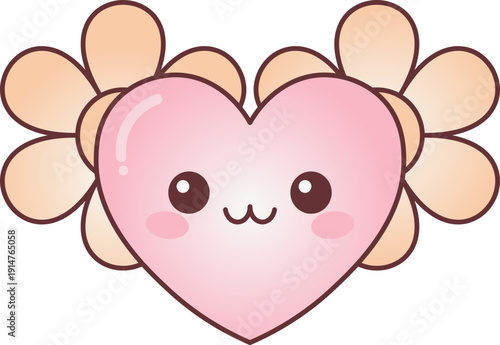 illustration of pastel heart vector shape