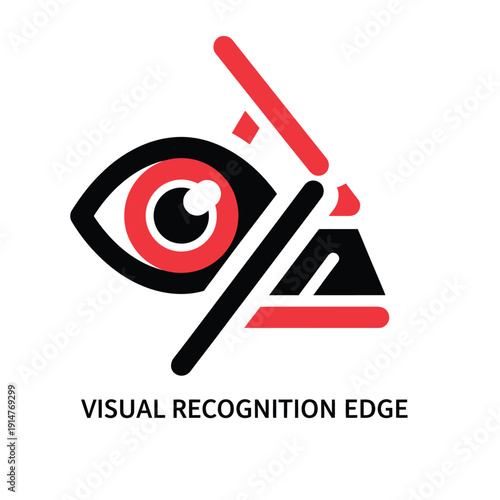 An innovative visual concept graphic illustrating advanced recognition technology at the edge of computing for data intelligence and future systems development