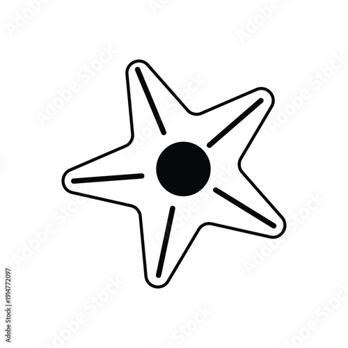 Sea Star icon clean and modern vector illustration