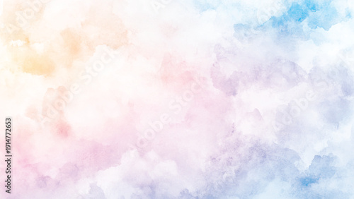 An abstract background with a dreamy, watercolor effect in soft hues.
