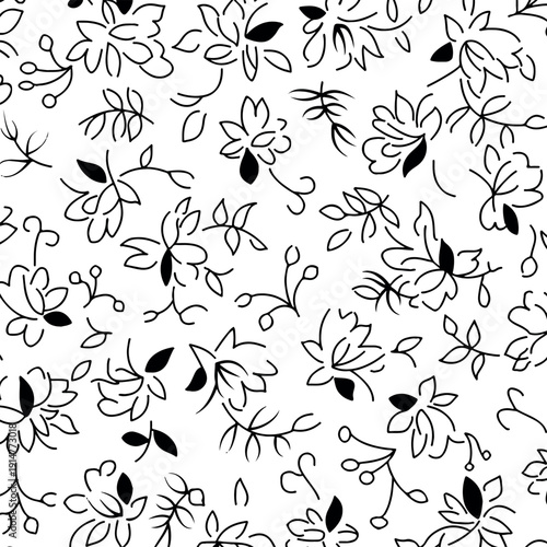 Abstract flower pattern vector seamless pattern suitable for fabric,textile,and home decore
