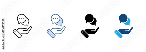 Multi Style Icon Set Chat Collection