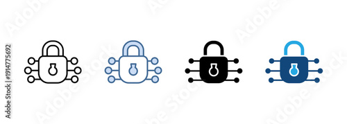 Multi Style Icon Set Encryption Collection