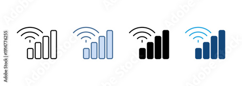 Multi Style Icon Set Signal Collection