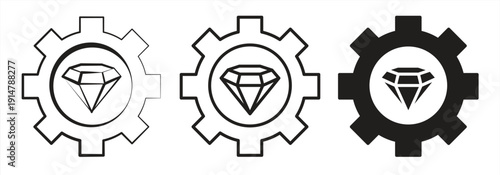 Operational excellence icon, high quality vector design, can be used for mobile concepts and web UI applications, editable lines, EPS10, on white background, vector illustration.

