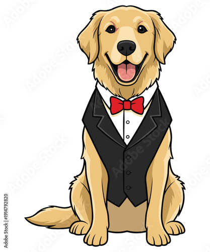 Golden Retriever Vector Illustration