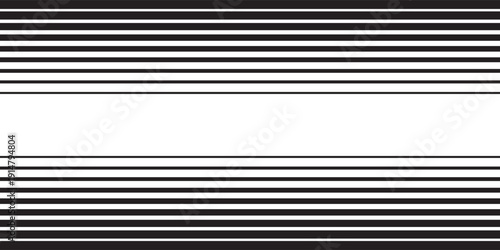 Black and white horizontal stripes with a central white blank space for text or design.