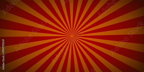 Background with retro rays. Vintage backdrop, boom, comic, circus pattern. Cartoon pop art template. Vector illustration