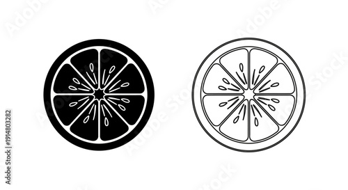 Two slices of orange with seeds and juice dripping out of it, isolated on white Vector