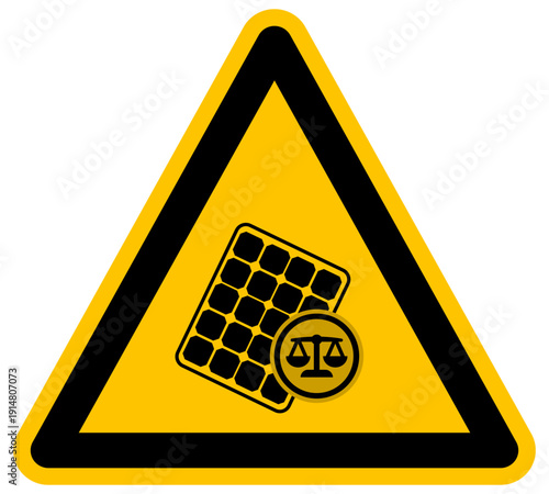 Derecho de propiedad intelectual y leyes de patentes con panel en señal de advertencia vector
