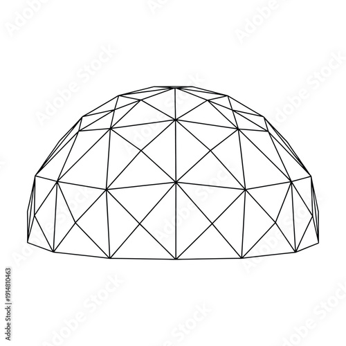 Geometric dome structure illustration