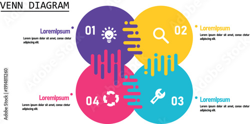 Infographic chart template modern style