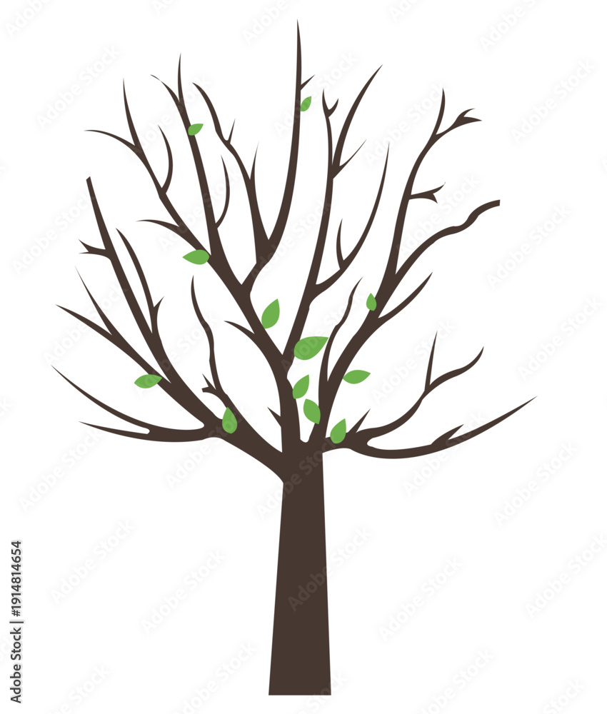 Fototapeta premium Barren Tree Vector Image 
