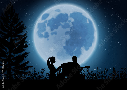Affectionate Couple Vector Image  
