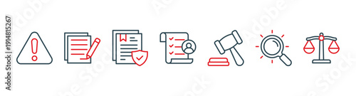 Compliance banner web icon vector illustration concept with icons of rules, standards, policies, requirements, regulations, transparency, and law